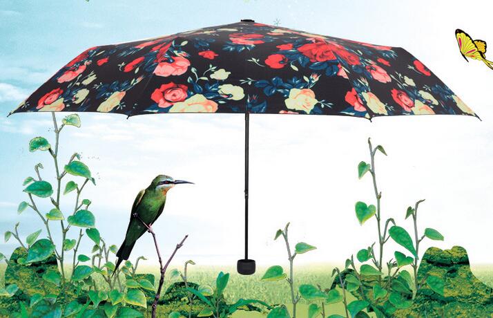 防紫外线折叠伞雨伞定制logo三折晴雨伞