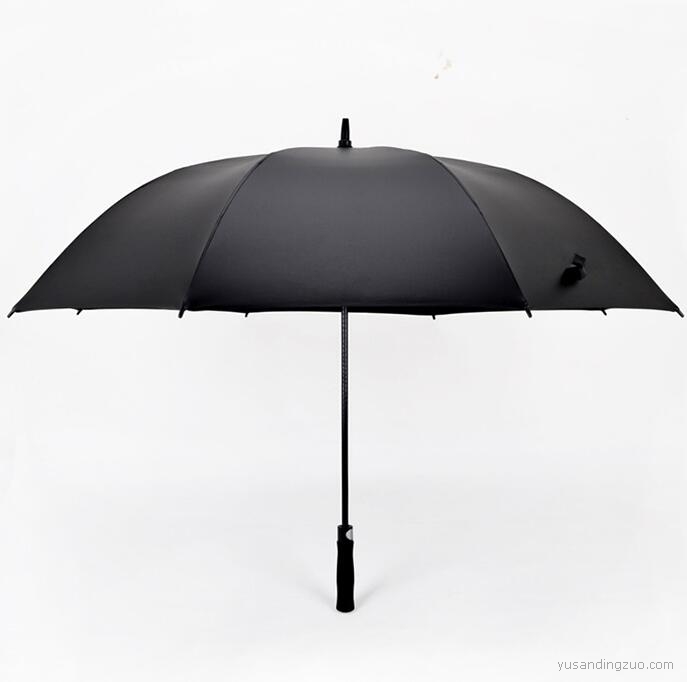 30寸纤维高尔夫伞直杆高档自动广告雨伞